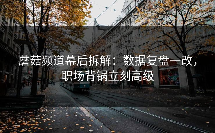 蘑菇频道幕后拆解：数据复盘一改，职场背锅立刻高级
